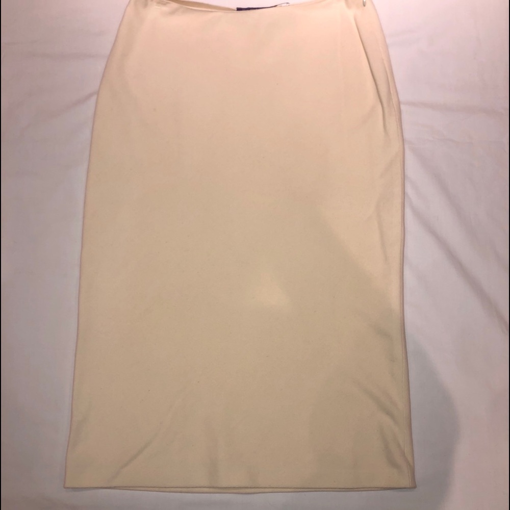 Ralph Lauren Purple Label Wool Cream Sz. 8 Skirt